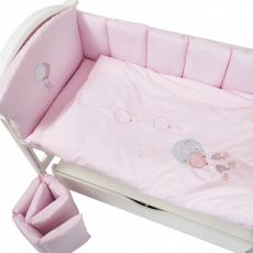 Постільний комплект 6 ел Babycentre & Twins Welcome to the world 4012-BTWW-08, pink